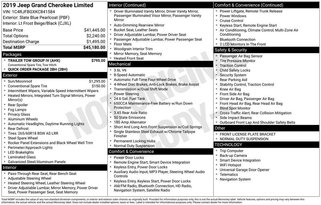 2019 Jeep Grand Cherokee Limited