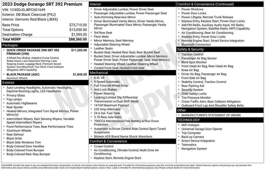 2023 Dodge Durango SRT 392 Premium