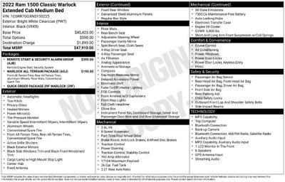 2022 RAM 1500 Classic Warlock