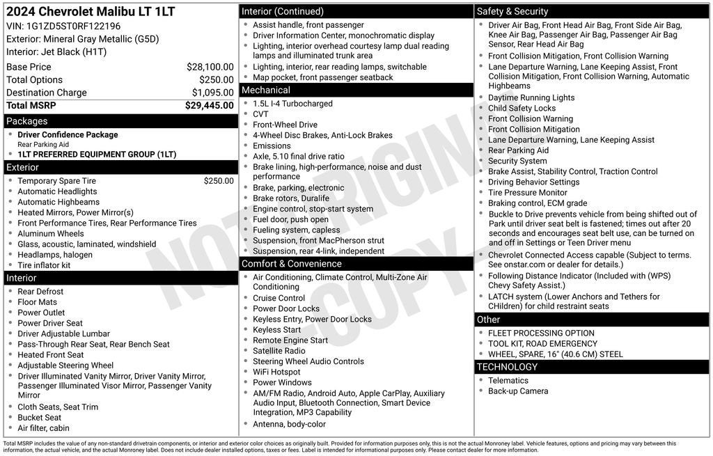 2024 Chevrolet Malibu 1LT