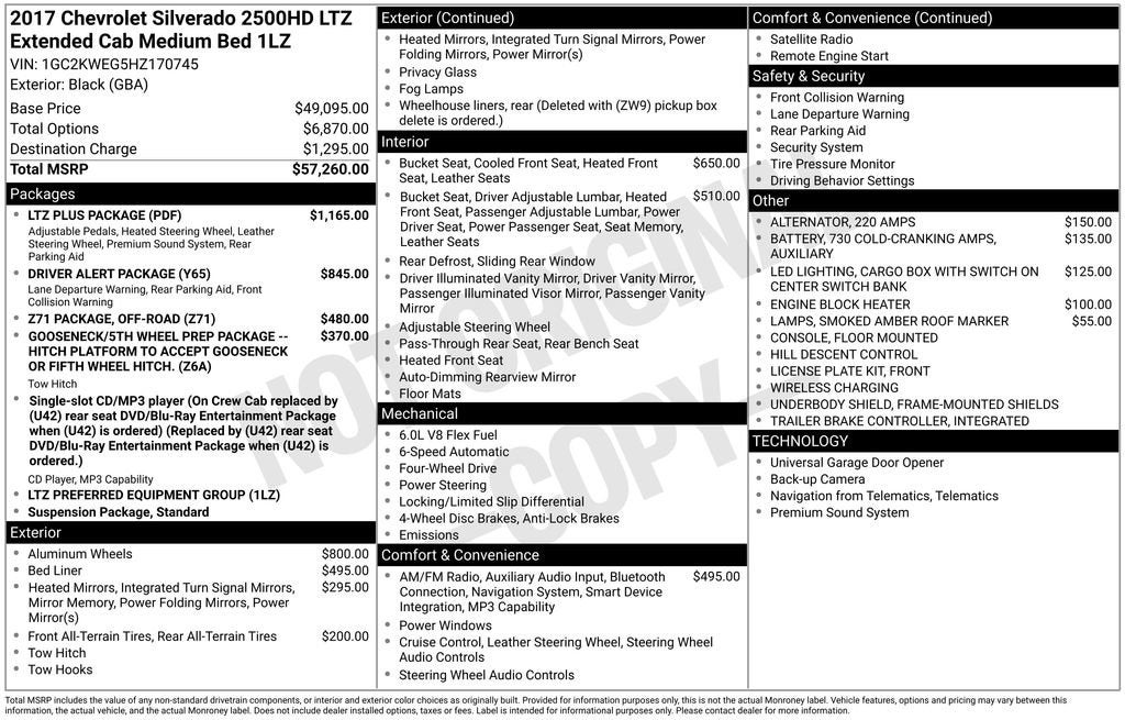 2017 Chevrolet Silverado 2500 HD LTZ
