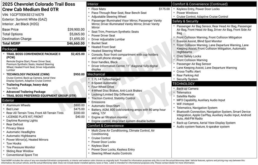 2025 Chevrolet Colorado Trail Boss