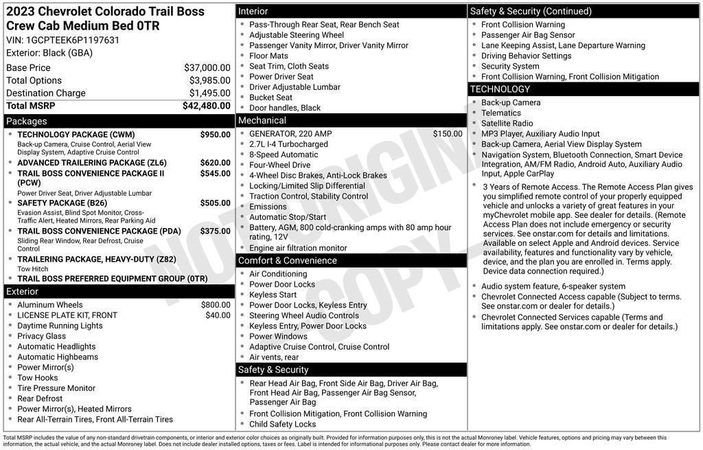 2023 Chevrolet Colorado 4WD Trail Boss