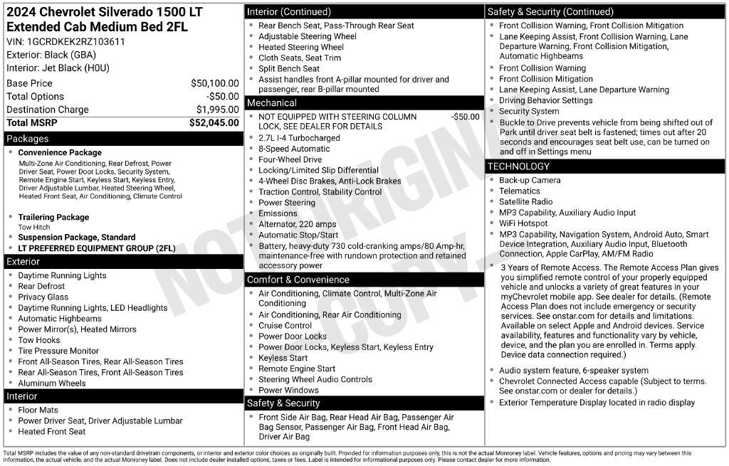 2024 Chevrolet Silverado 1500 LT (2FL)