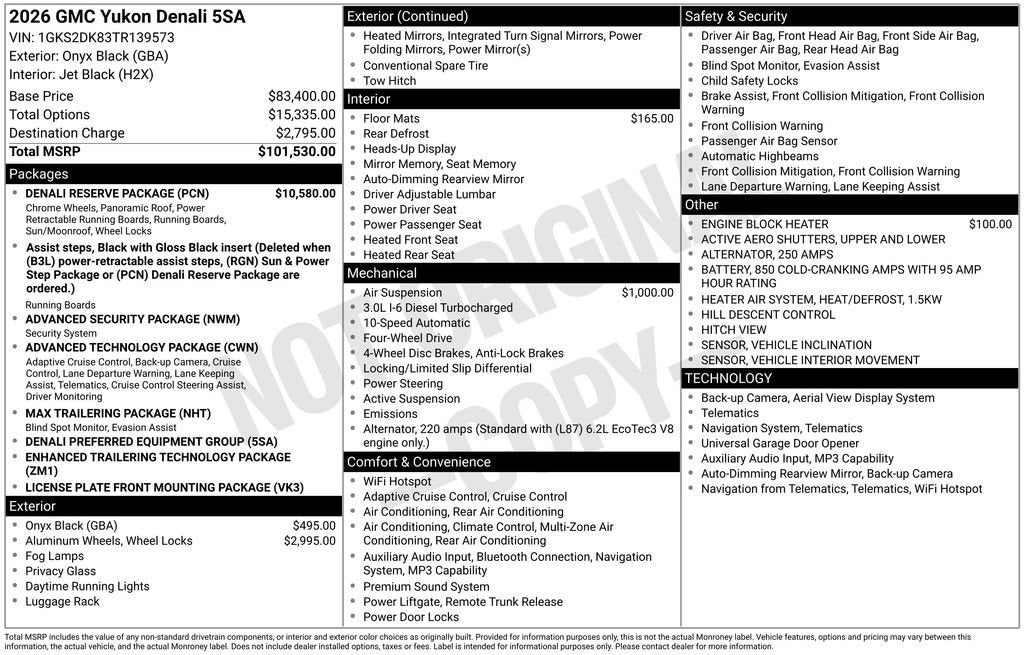 2026 GMC Yukon Denali