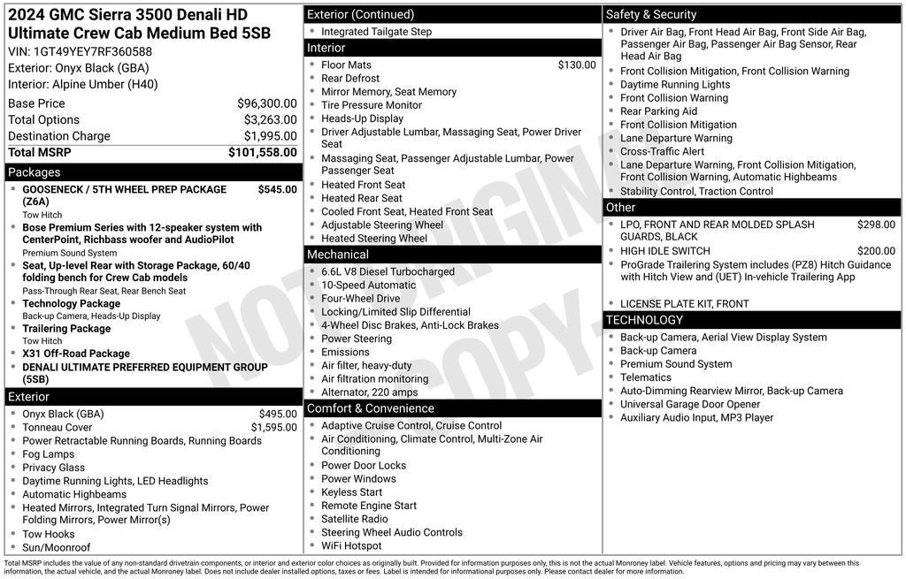 2024 GMC Sierra 3500 HD Denali Ultimate