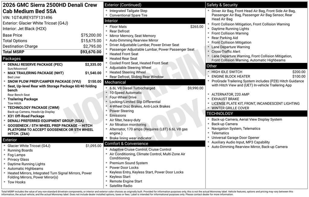 2026 GMC Sierra 2500 HD Denali
