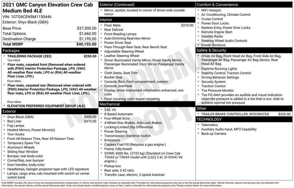 2021 GMC Canyon Elevation