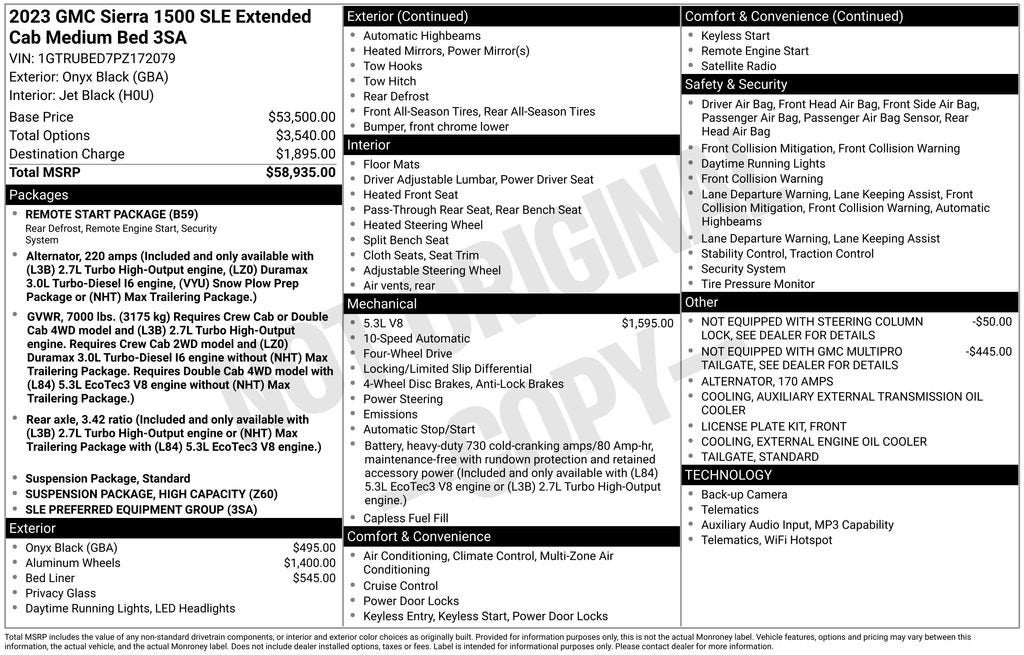 2023 GMC Sierra 1500 SLE