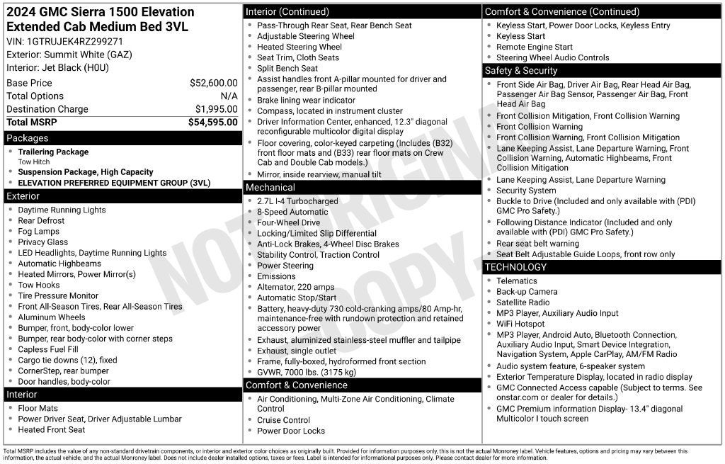 2024 GMC Sierra 1500 Elevation