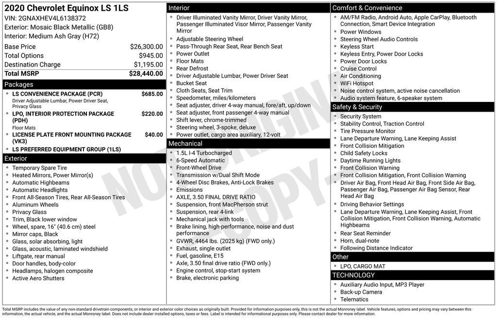 2020 Chevrolet Equinox LS