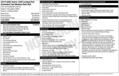 2019 GMC Sierra 1500 Limited SLE
