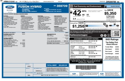 2013 Ford Fusion SE Hybrid