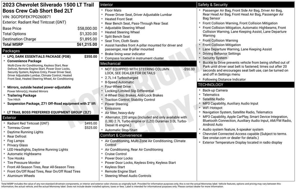 2023 Chevrolet Silverado 1500 LT Trail Boss