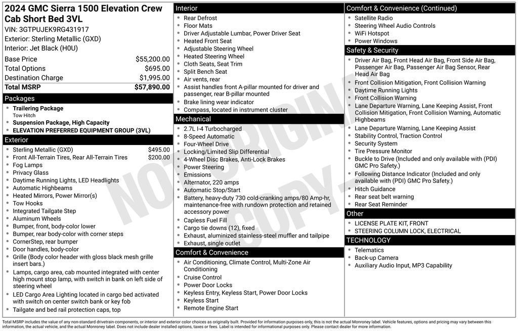 2024 GMC Sierra 1500 Elevation