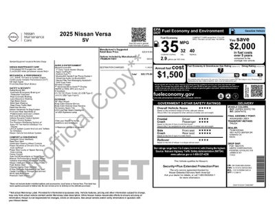 2025 Nissan Versa SV