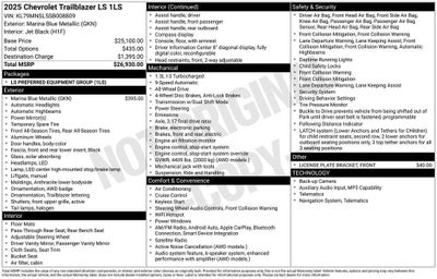 2025 Chevrolet Trailblazer LS