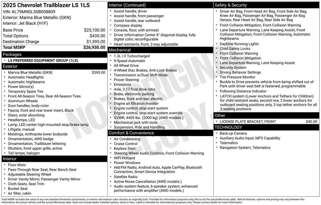 2025 Chevrolet Trailblazer LS
