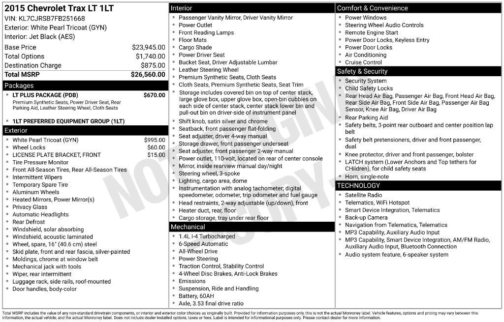 2015 Chevrolet Trax LT