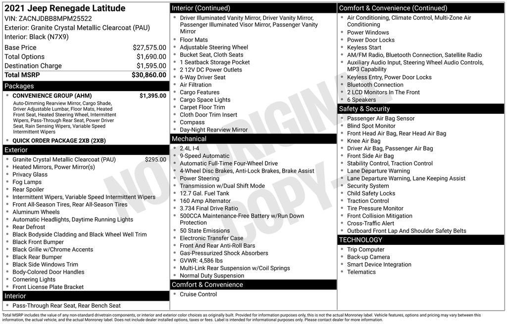 2021 Jeep Renegade Latitude